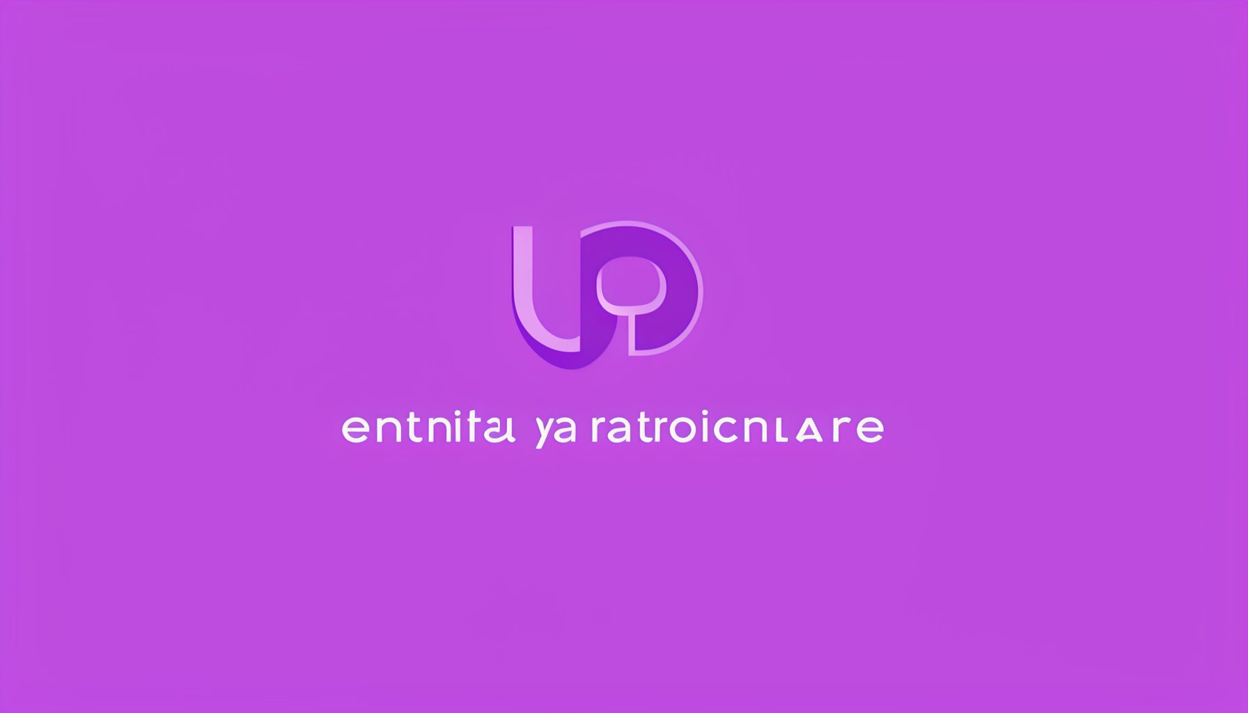 Logotipo de entidad patrocinadora, diseño corporativo en púrpura.