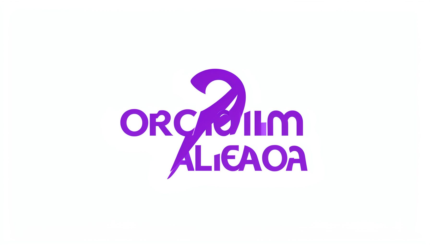 Logotipo de organismo aliado, diseño tipográfico limpio en púrpura.