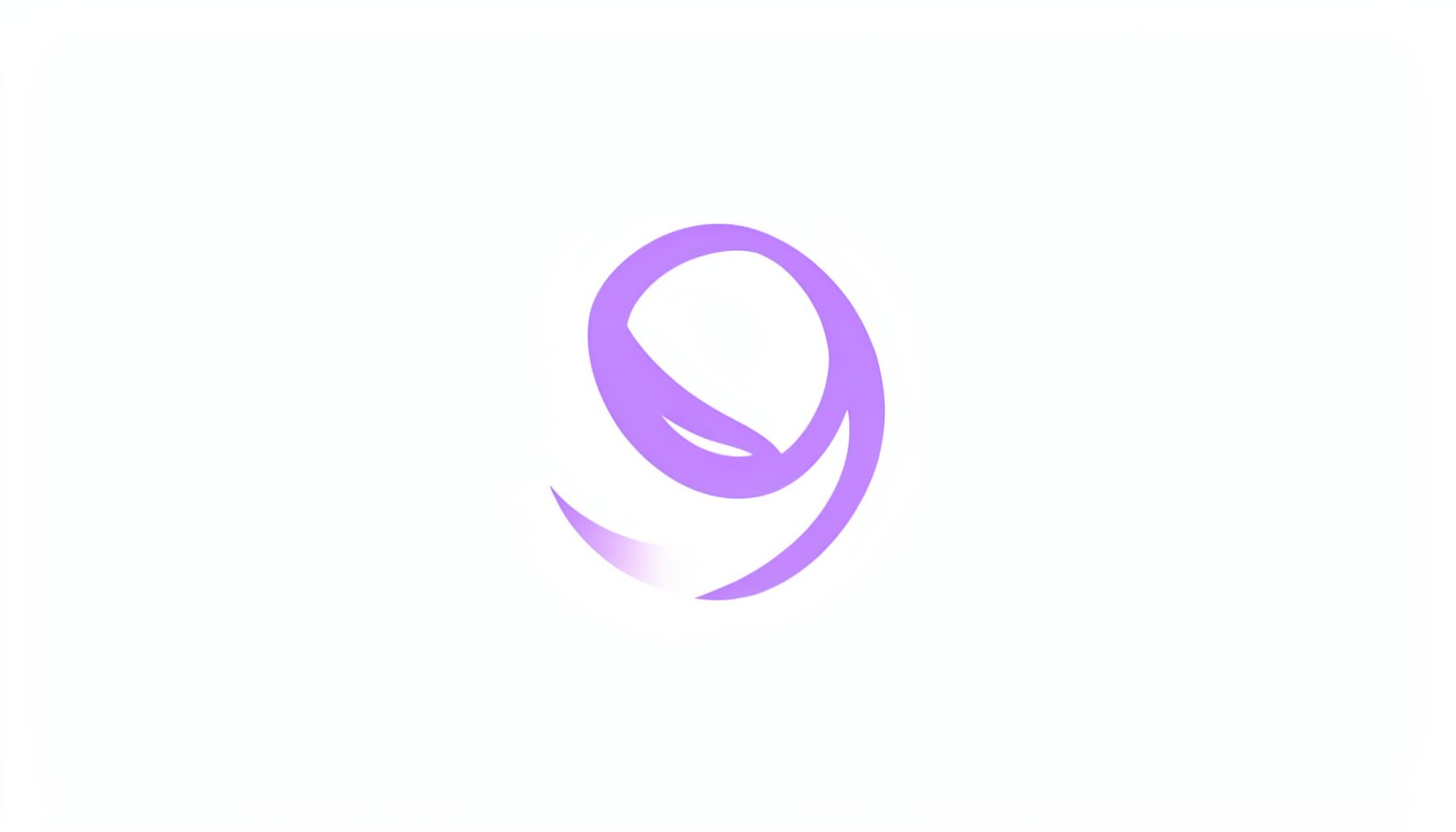 Logotipo de organización socia, símbolo minimalista en violeta claro.