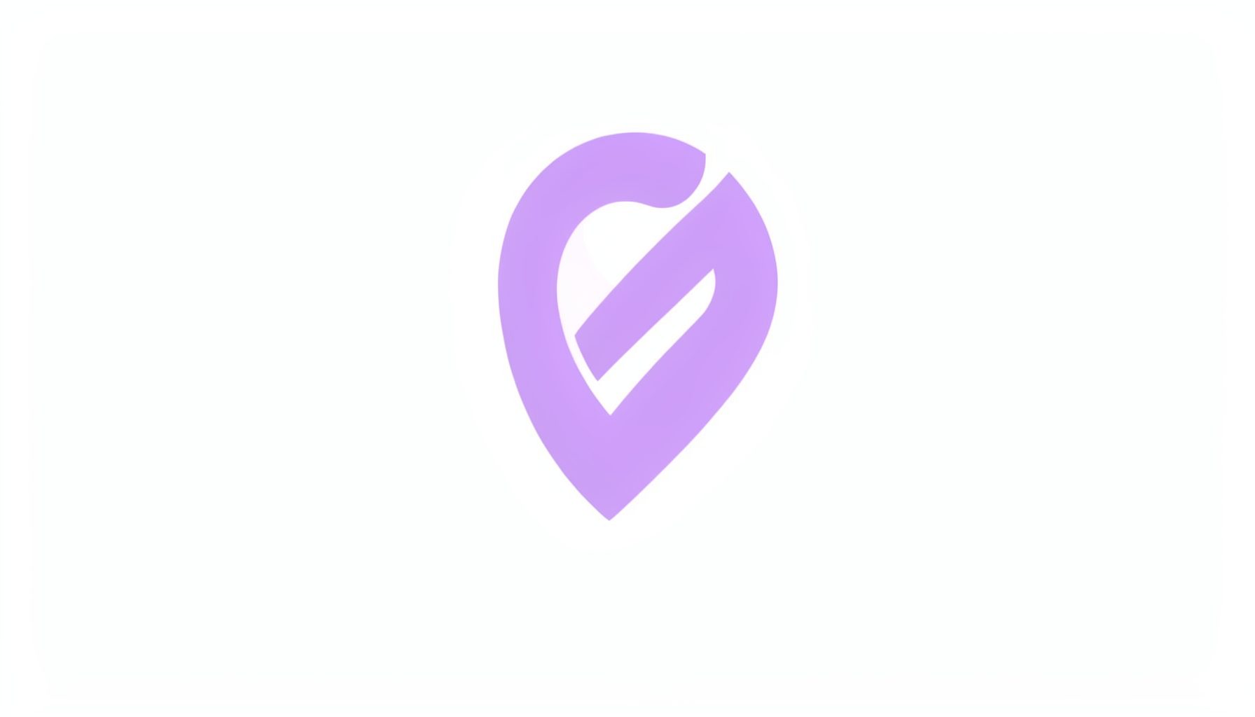 Logotipo de red comunitaria, icono abstracto en violeta suave.