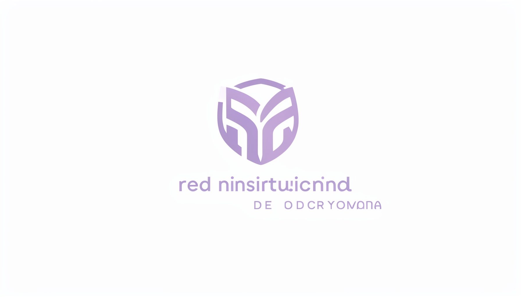 Logotipo de red institucional, marca tipográfica en lavanda suave.